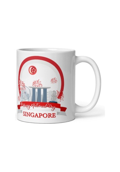 Singapur Kupa Bardak 2 Adet Seyahat Hatıra Singapore Mug