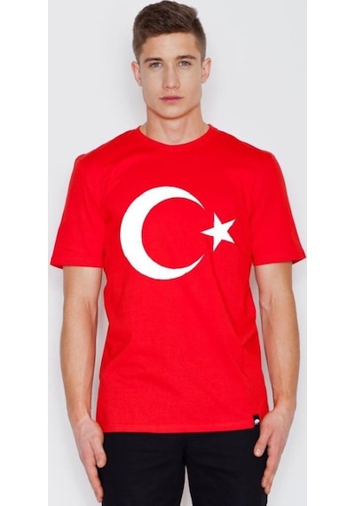 Evox Beyaz Ayyıldız Tişört Yetişkin Boy S,M,L,Xl Likra Kaliteli Penye