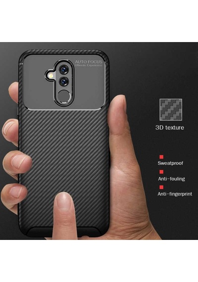 Huawei Mate 20 Lite Kilif Karbon Silikon Case 389460319