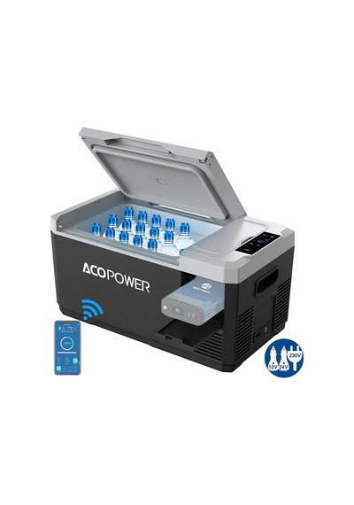 Acopower V18 12/24/220volt 18litre Kompresörlü Outdoor Oto Buzdolabı Akü Dahil Değildir Fr V18