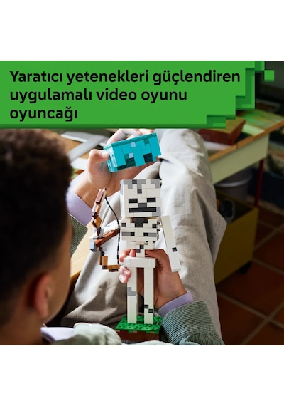 LEGO® Minecraft® İskelet 21594 - 10 Yaş ve Üzeri Çocuklar için Aksesuarlar İçeren Yaratıcı Oyuncak Yapım Seti (502 Parça)