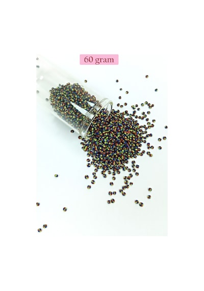 Dökme Cam Kum Boncuk 11/0 2 Mm - 60 Gram - Üç Renkli - Bnc067