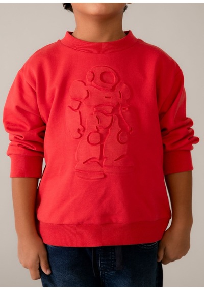 Mayoral Erkek Çocuk İki İplik Sweatshirt Kırmızı KIrmızı