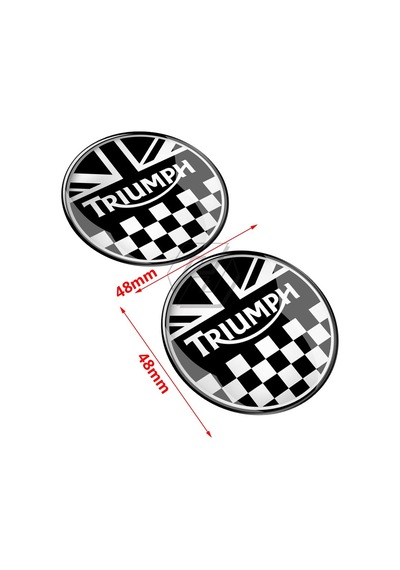 Triumph 3D Damla Sticker 2 Adet