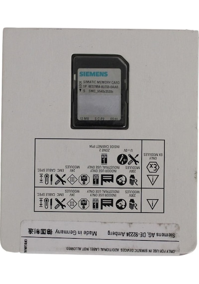 6es7954-8le03-0aa0 Sımatıc S7 Memory Card, 12 Mb Ü
