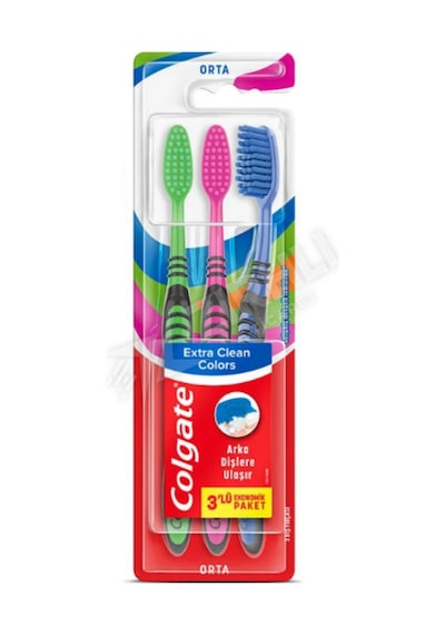 4 Adet Colgate Diş Fırçası Extra Clean Colors 2+1