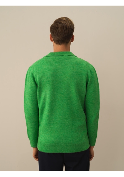 Xint Yeşil Regular Fit Polo Yaka Kazak 801735