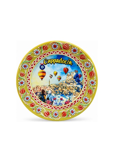 1 Adet Kapadokya Temalı Seramik Magnet Seramik Tasarımlı Buzdolabı Mıknatısı, Dekoratif Hediyelik, Souvenir Fridge Magnet