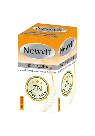 Newvit Çinko Picolinat İçeren Gıda Takviyesi 60 Tablet