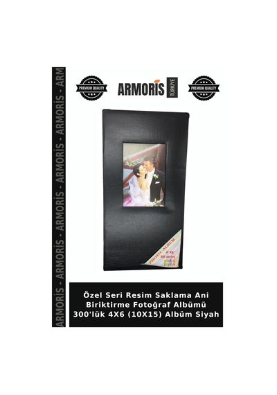 Özel Seri Resim Saklama Ani Biriktirme Fotoğraf Albümü 300'lük 4x6 10x15 Albüm Siyah