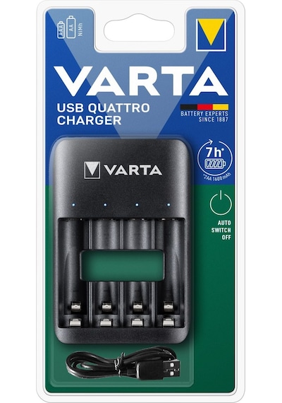 Varta 57652 USB Quottro Charger Pil Şarj Cihazı
