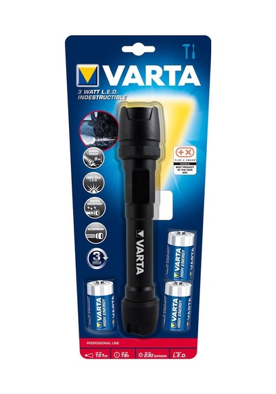 Varta 18702 indestructible 3w Led Fener Siyah