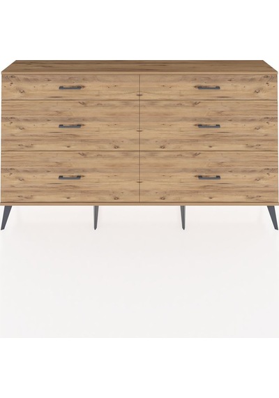 Arges Konsol 6 Çekmeceli 176x30x99 Çam-çam Çam-çam