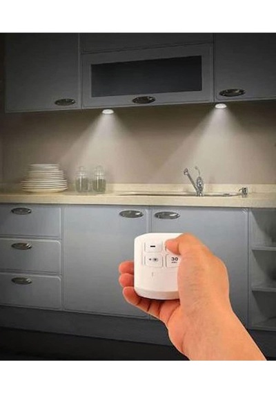 Mobee Uzaktan Kumandalı Yapışkanlı 3'lü Led Spot Lamba Diğer