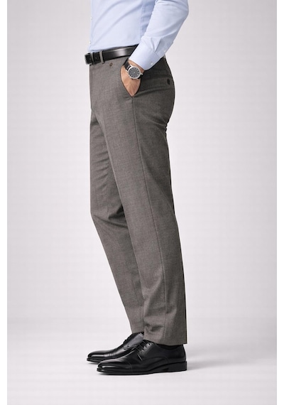 Classics Men Caserta Klasik Fit Likralı Erkek Kanvas Pantolon - 7517 Krem