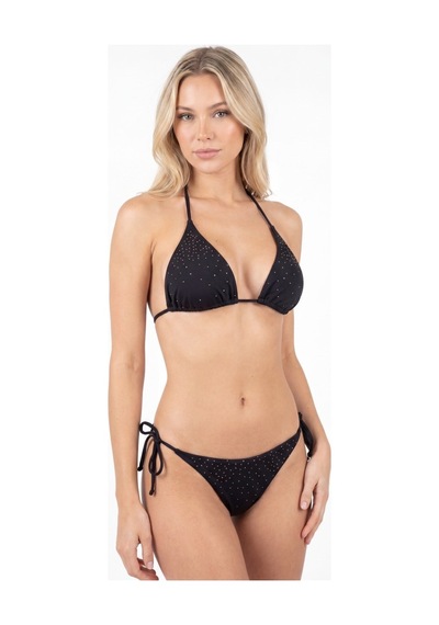 Nbb Bayan Taşlı Üçgen Bikini Mayo 51715 Siyah