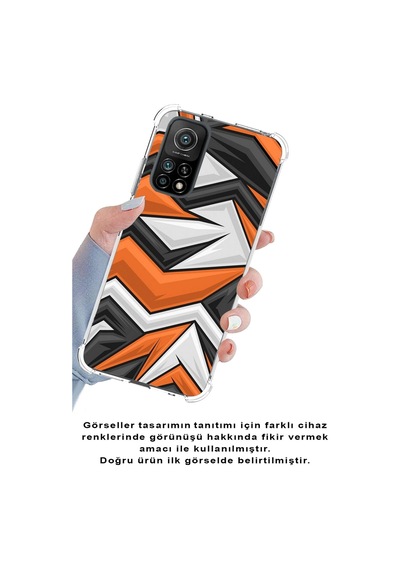 Xiaomi Redmi Note 9 Köşe Korumalı Antişok Kapak Grafiti Tasarımlı Şeffaf Silikon Kılıf