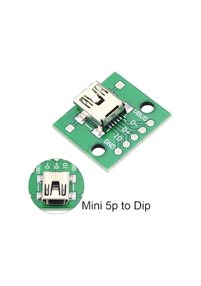 Mini Usb To Dip Çevirici Pcb Usb Haberleşme Deney Prototip 5V Usb