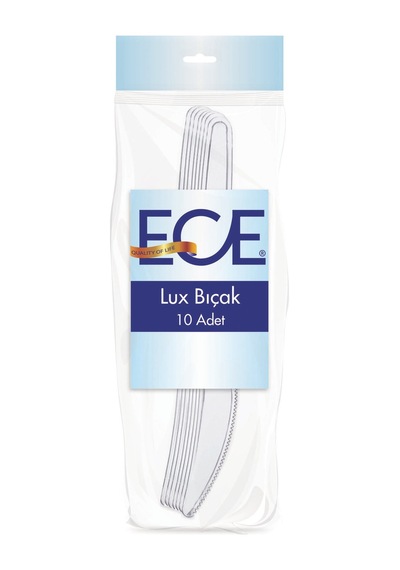 Ece Lüks Plastik Bıçak 10'lu Çok Renkli