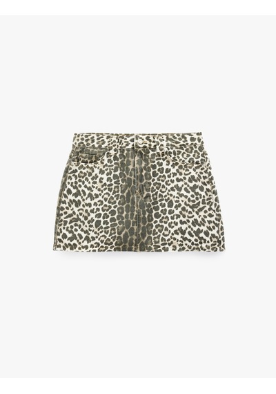 Koton Cepli Düğmeli Rahat Kalıp Pamuklu Leopar Desenli Mini Şort Etek Kahverengi Desenli 7wal70009mw Koton Cepli Düğmeli Rahat Kalıp Pamuklu Leopar Desenli Mini Şort Etek Kahverengi Desenli 7wal70009mw