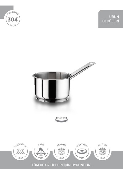 Hascevher Horeca 28 Cm Sosluk Çelik