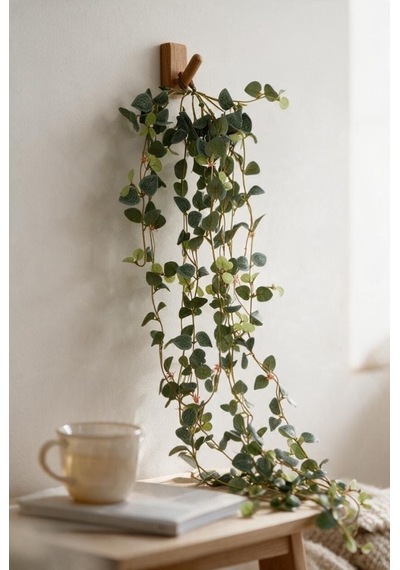 Yapay Çiçek Sarkan Mini Lüx Okaliptus Yapay Sarmaşık 60cm Yeşil