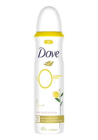Dove Limon Çiçeği & Vanilya Sprey Deodorant 150 Ml 4 Adet