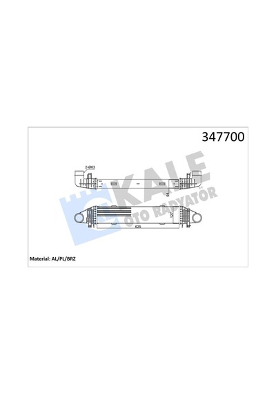 Kale-radyator Turbosarj Radyatoru Mercedes M271 Om646 W204 S204 W212 347700 A2045000500