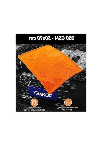 Çift Taraflı Araç Yıkama Havlusu, 50x70 Cm, 950 Gsm, Emici Açık Indigo