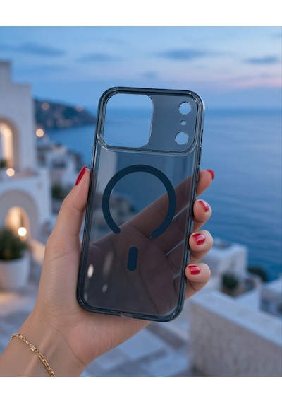 Apple Uyumlu Apple iPhone 17-18 Pro Güçlendirilmiş Magsafe Şarj Özellikli Sararmaz Kristal Sert Kapak Kılıf Ve Kırılmaz Ekran Koruyucu Titanium Mavi Apple Uyumlu Apple iPhone 17-18 Pro Güçlendirilmiş Magsafe Şarj Özellikli Sararmaz Kristal Sert Kapak Kılıf Ve Kırılmaz Ekran Koruyucu Titanium Mavi