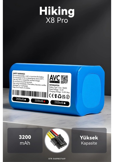 Hiking X8 Pro 3200mah Robot Süpürge Bataryası M.ö