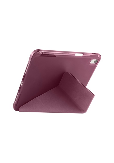 İpad 10.9 2022 10.nesil A2696-a2757-a2777-a3162 Uyumlu Kalem Bölmeli Dönebilen Üçgen Standlı Tri Folding Tablet Kılıfı - Koyu Yeşil - T25971