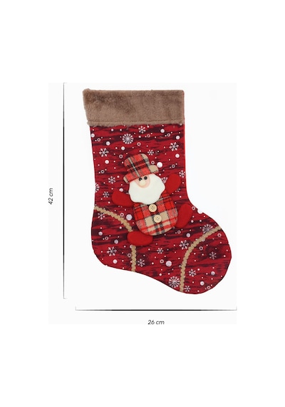 Waldern Noel Profesör Çorap 42 26cm Yılbaşı Süsü