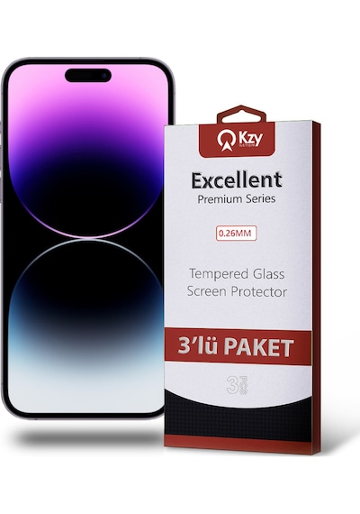 Apple Uyumlu iPhone 14 Pro Max ile Kırılmaz Cam Ekran Koruyucu Ekonomik 3'lü Paket Apple Uyumlu iPhone 14 Pro Max ile Kırılmaz Cam Ekran Koruyucu Ekonomik 3'lü Paket