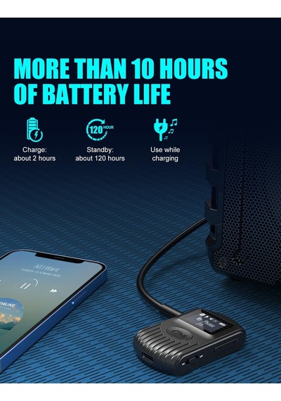 Lcd Ekranlı Bluetooth Alıcısı, Taşınabilir Aux Bluetooth 5.0 Adaptörü, Araba/ev Stereo/hoparlör/kablolu Kulakl