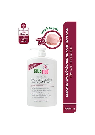Sebamed Güçlendirici Etkili Dökülme Karşıtı Şampuan 1 L + Silikon Tarak
