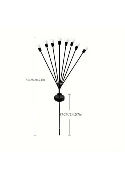 Top Led Güneş Enerjili Bahçe Aydınlatma Solar Bahçe Süsü 2 Mod 8 Top Gün Işığı