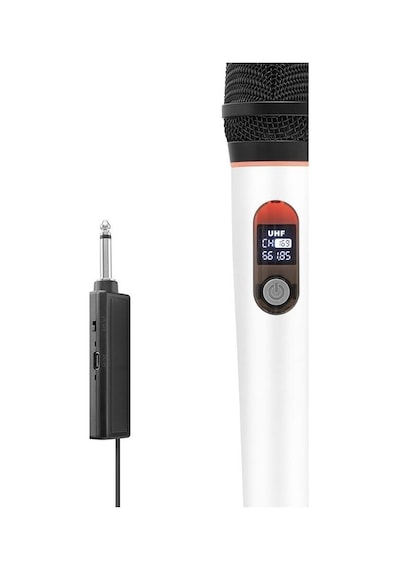 Kablosuz Uhf El Mikrofonu 6.35 Mm - Beyaz Hdx2790b Evimdeyokyok