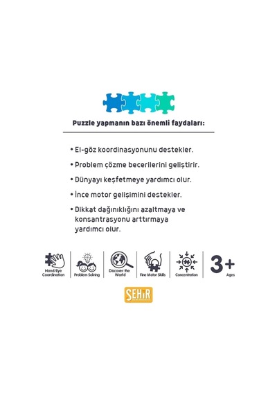Şirinler Lisanslı 200 Parça 33x48cm Çocuk Puzzle Yapboz Serisi Standart