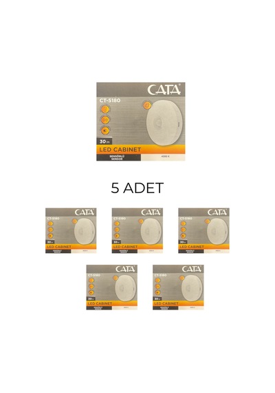 Ct-5180 Kablosuz Led Cabınet Mıknatıslı Sensörlü- 5 Li Paket