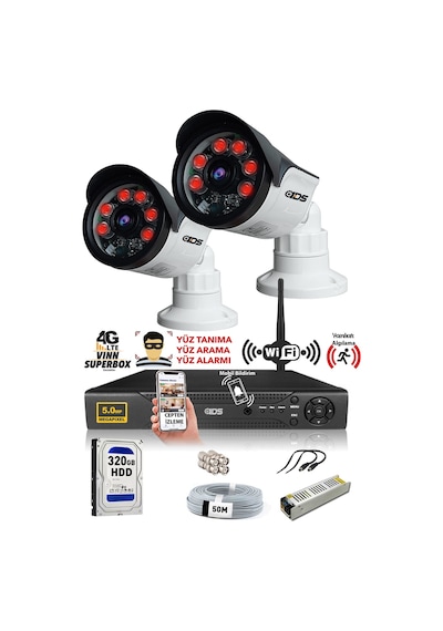 IDS DS-2015HD-SET2-ARRAY 2 Kameralı 1080P Full HD 5 MP Sony Lensli Kamera Seti - 2015