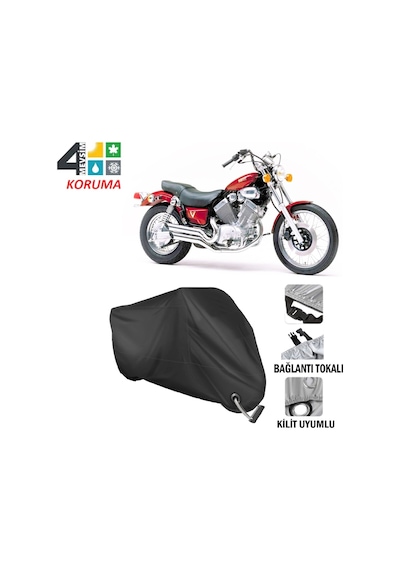 Yamaha Virago Xv 535 Motosiklet Brandası ( Kilit Uyumlu - Siyah