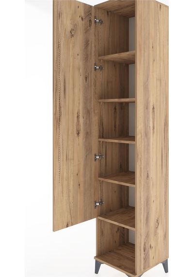Hyperion Dolap 5 Raflı Tek Kapaklı 44x44x221 Çam-çam Çam