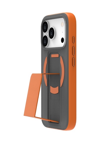 Piili Apple iPhone Uyumlu 17 Pro Mag - Stand Pro Magsafe Kılıf Turuncu