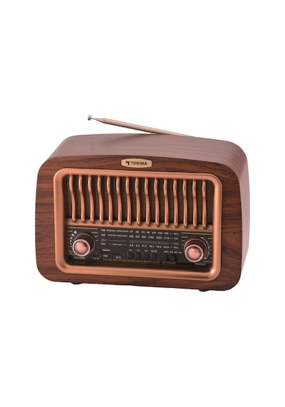 Torima D-59 Ahşap Nostalji Radyo Kablosuz Bluetooth Hoparlör