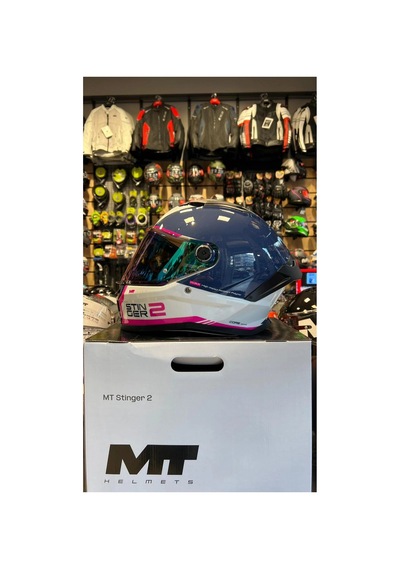 Mt Kask Ff126 Stınger 2 Core A8 Parlak Şeffaf Vizörlü Çok Renkli
