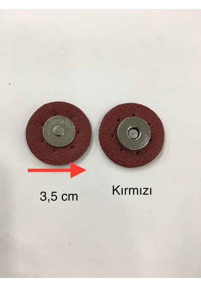 Karantuhafiye Deri Çanta Çıtçıt Mıknatıslı 2 Li Set Kırmızı Kırmızı