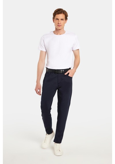 Tudors Erkek Regular Fit Rahat Kesim Mevsimlik Kanvas Lacivert Pantolon-34478 Lacivert