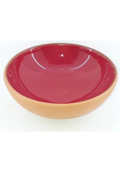 Toprak Sırlı 10cm Kase 6 Lı Takım Kırmızı