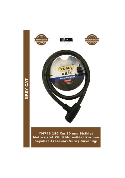 Ym746 150 Cm 20 Mm Bisiklet Motorsiklet Kilidi Motosiklet Koruma Seyahat Aksesuarı Sürüş Güvenliği